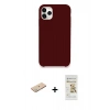 MARSİLYAN™- iPhone 11 Pro Kılıf Zirve Modern Özel Seri - Siyah Mat Seramik Nano Ekran Koruyucu + Renkli Kamera Lens Koruma Cam - YL