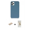 MARSİLYAN™- iPhone 11 Pro Kılıf Zirve Modern Özel Seri - Siyah Mat Seramik Nano Ekran Koruyucu + Renkli Kamera Lens Koruma Cam - YL