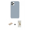 MARSİLYAN™- iPhone 11 Pro Kılıf Zirve Modern Özel Seri - Siyah Mat Seramik Nano Ekran Koruyucu + Renkli Kamera Lens Koruma Cam - YL