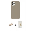 MARSİLYAN™- iPhone 11 Pro Kılıf Zirve Modern Özel Seri - Siyah Mat Seramik Nano Ekran Koruyucu + Renkli Kamera Lens Koruma Cam - YL