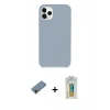 MARSİLYAN™- iPhone 11 Pro Kılıf Zirve Modern Özel Seri - Siyah Polymer Nano Ekran Koruyucu + Shine Kamera Lens Koruma Cam - GD