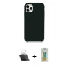 MARSİLYAN™- iPhone 11 Pro Kılıf Zirve Modern Özel Seri - Siyah Polymer Nano Ekran Koruyucu + Kamera Lens Koruma Cam - SF