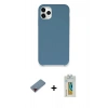 MARSİLYAN™- iPhone 11 Pro Kılıf Zirve Modern Özel Seri - Siyah Polymer Nano Ekran Koruyucu + Metal Kamera Lens Koruma Cam - KI