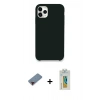 MARSİLYAN™- iPhone 11 Pro Kılıf Zirve Modern Özel Seri - Siyah Polymer Nano Ekran Koruyucu + Metal Kamera Lens Koruma Cam - KI
