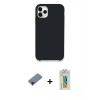 MARSİLYAN™- iPhone 11 Pro Kılıf Zirve Modern Özel Seri - Siyah Polymer Nano Ekran Koruyucu + Metal Kamera Lens Koruma Cam - KI