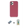 MARSİLYAN™- iPhone 11 Pro Kılıf Zirve Modern Özel Seri - Siyah Polymer Nano Ekran Koruyucu + Metal Kamera Lens Koruma Cam - KI