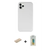 MARSİLYAN™- iPhone 11 Pro Kılıf Zirve Modern Özel Seri - Siyah Polymer Nano Ekran Koruyucu + Renkli Kamera Lens Koruma Cam - PE