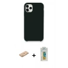 MARSİLYAN™- iPhone 11 Pro Kılıf Zirve Modern Özel Seri - Siyah Polymer Nano Ekran Koruyucu + Renkli Kamera Lens Koruma Cam - TU