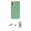 MARSİLYAN™- iPhone 11 Pro Kılıf Zirve Modern Özel Seri - Siyah Polymer Nano Ekran Koruyucu + Renkli Kamera Lens Koruma Cam - TU