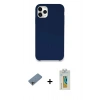 MARSİLYAN™- iPhone 11 Pro Kılıf Zirve Modern Özel Seri - Siyah Polymer Nano Ekran Koruyucu + Shine Kamera Lens Koruma Cam - GI