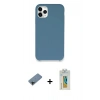 MARSİLYAN™- iPhone 11 Pro Kılıf Zirve Modern Özel Seri - Siyah Polymer Nano Ekran Koruyucu + Siyah Shine Kamera Lens Koruma Cam
