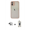 MARSİLYAN™- iPhone 11 Pro Max Kılıf Ahenk Çizgi Serisi - Siyah Bilvis Hayalet Cam Ekran Koruyucu + Pers Alüminyum Kamera Lens - SH