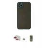 MARSİLYAN™- iPhone 11 Pro Max Kılıf Ahenk Çizgi Serisi - Siyah Joko Magic 5D Hayalet Cam + Pers Alüminyum Kamera Lens - KI