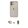 MARSİLYAN™- iPhone 11 Pro Max Kılıf Ahenk Çizgi Serisi - Siyah Joko Magic 5D Hayalet Cam + Pers Alüminyum Kamera Lens - KI