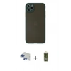 MARSİLYAN™- iPhone 11 Pro Max Kılıf Ahenk Çizgi Serisi - Siyah Joko Magic 5D Hayalet Cam + Pers Alüminyum Kamera Lens - LT
