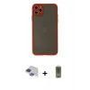 MARSİLYAN™- iPhone 11 Pro Max Kılıf Ahenk Çizgi Serisi - Siyah Joko Magic 5D Hayalet Cam + Pers Alüminyum Kamera Lens - LT