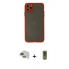 MARSİLYAN™- iPhone 11 Pro Max Kılıf Ahenk Çizgi Serisi - Siyah Joko Magic 5D Hayalet Cam + Pers Alüminyum Kamera Lens - YL