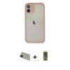 MARSİLYAN™- iPhone 11 Pro Max Kılıf Ahenk Çizgi Serisi - Siyah Joko Magic 5D Hayalet Cam + Rainbow Kamera Lens Koruma Cam - YL