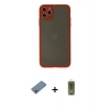 MARSİLYAN™- iPhone 11 Pro Max Kılıf Ahenk Çizgi Serisi - Siyah Joko Magic 5D Hayalet Cam + Shine Kamera Lens Koruma Cam - SABE