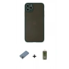 MARSİLYAN™- iPhone 11 Pro Max Kılıf Ahenk Çizgi Serisi - Siyah Joko Magic 5D Hayalet Cam + Shine Kamera Lens Koruma Cam - SABE