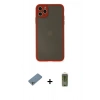 MARSİLYAN™- iPhone 11 Pro Max Kılıf Ahenk Çizgi Serisi - Siyah Joko Magic 5D Hayalet Cam + Shine Kamera Lens Koruma Cam - GS