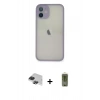 MARSİLYAN™- iPhone 11 Pro Max Kılıf Ahenk Çizgi Serisi - Siyah Joko Magic 5D Hayalet Cam + Pers Alüminyum Kamera Lens - SH