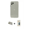 MARSİLYAN™- iPhone 11 Pro Max Kılıf Ahenk Doku - Siyah 6D Mat Seramik Hayalet Nano Ekran Koruyucu + Rainbow Kamera Lens Koruma Cam - GD