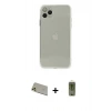 MARSİLYAN™- iPhone 11 Pro Max Kılıf Ahenk Doku - Siyah Joko Magic 5D Hayalet Cam + Rainbow Kamera Lens Koruma Cam - GD