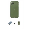 MARSİLYAN™- iPhone 11 Pro Max Kılıf Ahenk Doku - Siyah Joko Magic 5D Hayalet Cam + Metal Kamera Lens Koruma Cam - AKYL