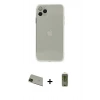 MARSİLYAN™- iPhone 11 Pro Max Kılıf Ahenk Doku - Siyah Joko Magic 5D Hayalet Cam + Rainbow Kamera Lens Koruma Cam - YL