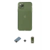 MARSİLYAN™- iPhone 11 Pro Max Kılıf Ahenk Doku - Siyah Joko Magic 5D Hayalet Cam + Shine Kamera Lens Koruma Cam - GD