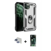 MARSİLYAN™- iPhone 11 Pro Max Kılıf Ahenk Klasik Koleksiyonu - Şeffaf 360 Full Body Arka Koruyucu + Pers Alüminyum Kamera Lens - LT