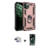 MARSİLYAN™- iPhone 11 Pro Max Kılıf Ahenk Klasik Koleksiyonu - Şeffaf 360 Full Body Arka Koruyucu + Pers Alüminyum Kamera Lens - LT