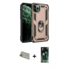 MARSİLYAN™- iPhone 11 Pro Max Kılıf Ahenk Klasik Koleksiyonu - Şeffaf 360 Full Body Arka Koruyucu + Rainbow Kamera Lens Koruma Cam - GD