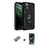 MARSİLYAN™- iPhone 11 Pro Max Kılıf Ahenk Klasik Koleksiyonu - Şeffaf 360 Full Body Arka Koruyucu + Shine Kamera Lens Koruma Cam - SABE