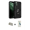 MARSİLYAN™- iPhone 11 Pro Max Kılıf Ahenk Klasik Koleksiyonu - Şeffaf Pasifik Cam Ekran Koruyucu + Gold Rainbow Kamera Lens Koruma Cam