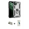 MARSİLYAN™- iPhone 11 Pro Max Kılıf Ahenk Klasik Koleksiyonu - Şeffaf Pasifik Cam Ekran Koruyucu + Rainbow Kamera Lens Koruma Cam - YL