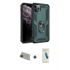 MARSİLYAN™- iPhone 11 Pro Max Kılıf Ahenk Klasik Koleksiyonu - Şeffaf Pasifik Cam Ekran Koruyucu + Rainbow Kamera Lens Koruma Cam - YL