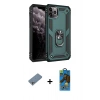 MARSİLYAN™- iPhone 11 Pro Max Kılıf Ahenk Klasik Koleksiyonu - Siyah 18D Cam Ekran Koruyucu + Shine Kamera Lens Koruma Cam - GS