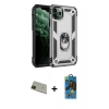 MARSİLYAN™- iPhone 11 Pro Max Kılıf Ahenk Klasik Koleksiyonu - Siyah 18D Cam Ekran Koruyucu + Rainbow Kamera Lens Koruma Cam - YL