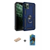 MARSİLYAN™- iPhone 11 Pro Max Kılıf Ahenk Klasik Koleksiyonu - Siyah 18D Cam Ekran Koruyucu + Renkli Kamera Lens Koruma Cam - PE