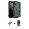 MARSİLYAN™- iPhone 11 Pro Max Kılıf Ahenk Klasik Koleksiyonu - Siyah 18D Cam Ekran Koruyucu + Shine Kamera Lens Koruma Cam - SABE