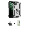 MARSİLYAN™- iPhone 11 Pro Max Kılıf Ahenk Klasik Koleksiyonu - Siyah 20D Premium Cam Ekran Koruyucu + Kamera Lens Koruma Cam - SF