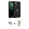 MARSİLYAN™- iPhone 11 Pro Max Kılıf Ahenk Klasik Koleksiyonu - Siyah 20D Premium Cam Ekran Koruyucu + Pers Alüminyum Kamera Lens - LT