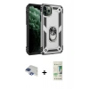 MARSİLYAN™- iPhone 11 Pro Max Kılıf Ahenk Klasik Koleksiyonu - Siyah 20D Premium Cam Ekran Koruyucu + Pers Alüminyum Kamera Lens - LT