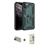 MARSİLYAN™- iPhone 11 Pro Max Kılıf Ahenk Klasik Koleksiyonu - Siyah 20D Premium Cam Ekran Koruyucu + Rainbow Kamera Lens Koruma Cam - YL