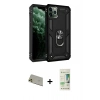 MARSİLYAN™- iPhone 11 Pro Max Kılıf Ahenk Klasik Koleksiyonu - Siyah 20D Premium Cam Ekran Koruyucu + Rainbow Kamera Lens Koruma Cam - GD