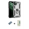 MARSİLYAN™- iPhone 11 Pro Max Kılıf Ahenk Klasik Koleksiyonu - Siyah 20D Premium Cam Ekran Koruyucu + Shine Kamera Lens Koruma Cam - MI