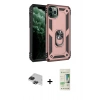MARSİLYAN™- iPhone 11 Pro Max Kılıf Ahenk Klasik Koleksiyonu - Siyah 20D Premium Cam Ekran Koruyucu + Pers Alüminyum Kamera Lens - SH