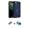 MARSİLYAN™- iPhone 11 Pro Max Kılıf Ahenk Klasik Koleksiyonu - Siyah 3D Antistatik Cam Ekran Koruyucu + Shine Kamera Lens Koruma Cam - GS